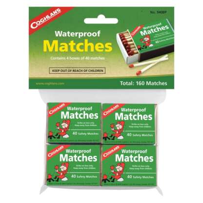 COGHLAN'S WATERPROOF MATCHES 4PK