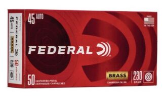FEDERAL BRASS 45 AUTO 230gr FMJ 845fps 50pk