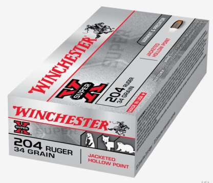 WINCHESTER SUPER X 204 RUGER 34gr JHP 20pk 4025fps - Image 2