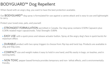 BODYGUARD 20G DOG REPELLENT FLIP TOP W/CLIP - Image 2