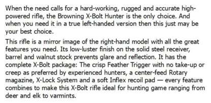 BROWNING X-BOLT HUNTER LEFT HAND 300 WIN MAG 26in 3rnd - Image 2