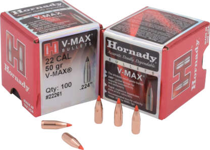 HORNADY V-MAX 22 cal .224in 50gr 100pk