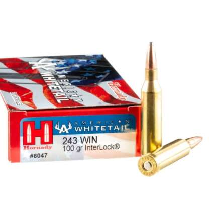 HORNADY AW 243 WIN 100gr INTERLOCK 2960fps 20pk