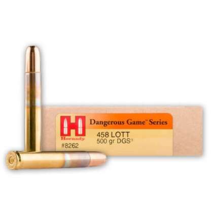 HORNADY DANGEROUS GAME 458 LOTT 500gr DGX 2300fps 20pk