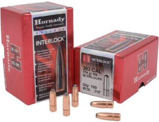 HORNADY INTERLOCK RN .303 cal .312in 174gr 100pk