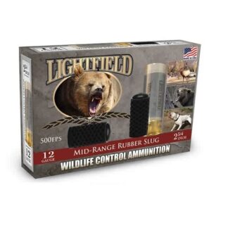 LIGHTFIELD 12ga 2.75in MID-RANGE RUBBER SLUGS 500fps 5pk