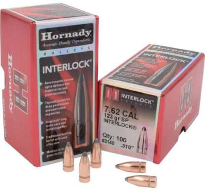 HORNADY INTERLOCK 7.62mm .310in 123gr 100pk