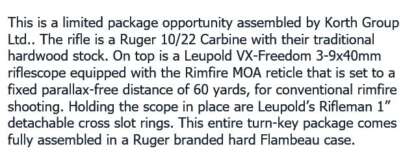 RUGER 10/22 RIMFIRE KIT LEUPOLD - 18.5in 10rnd - Image 2