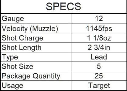 REMINGTON GUN CLUB 12ga #8 2.75in TARGET LOADS 25pk 1145fps - Image 3