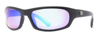CALCUTTA STEELHEAD MATTE BLACK GREEN MIRROR LENS POLARIZED SUNGLASSES