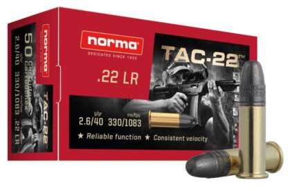 NORMA TAC-22 LR 40gr LRN 1083fps 50pk