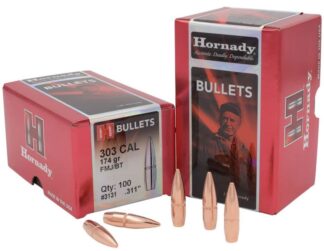 HORNADY FMJ-BT .303 cal .311in 174gr 100pk
