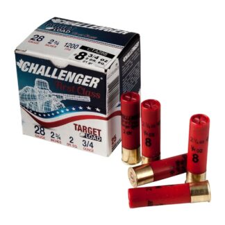 CHALLENGER 28ga #7.5 2.75in 3/4oz HIGH BRASS SHOT SHELL 1330fps 25pk