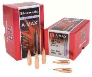 HORNADY A-MAX 30 cal .308in 168gr 100pk