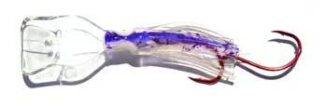 PEE WEE UV PURPLE P-TIED 1 1/2in WIGGLE HOOCHIE WITH ACTION BILL