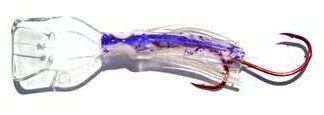 PEE WEE UV PURPLE P-TIED 1 1/2in WIGGLE HOOCHIE WITH ACTION BILL