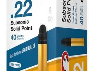 AGUILA 22LR SUBSONIC 40gr SOLID POINT 1025fps 50pk