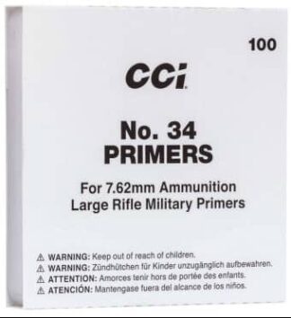 CCI No. 34 PRIMERS FOR 7.62 100pk