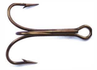 MUSTAD 3551 #4 BRONZE TREBLE 5pk