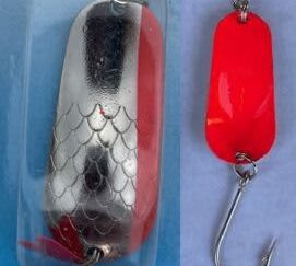 SALMON CATCHER #55 NICKEL SCALE RED STRIPE - RED BACK