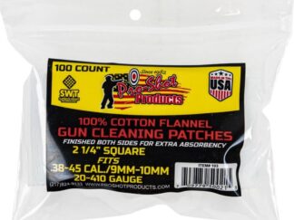 PRO-SHOT 38-45cal 9mm, 10mm & 20-410ga CLEANING PATCHES 100pk