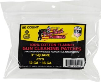 PRO-SHOT 12-16ga CLEANING PATCHES 50pk