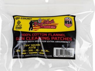 PRO-SHOT .270-.38 cal CLEANING PATCHES  100pk