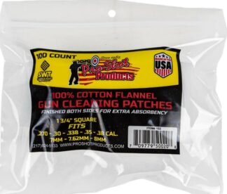 PRO-SHOT .270-.38 cal CLEANING PATCHES  100pk