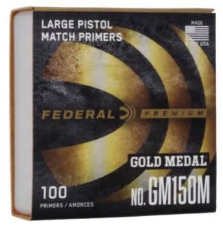 FEDERAL GOLD MEDAL GM150M LARGE PISTOL MATCH PRIMERS 100pk