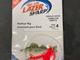 EAGLE CLAW SZ 4 FL ORANGE WALLEYE RIG