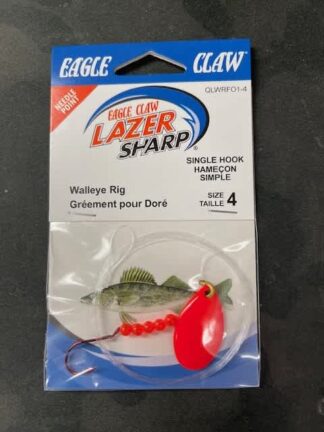 EAGLE CLAW SZ 4 FL ORANGE WALLEYE RIG