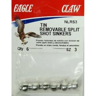 EAGLE CLAW TIN REMOVABLE SPLIT SHOT #3 6pk