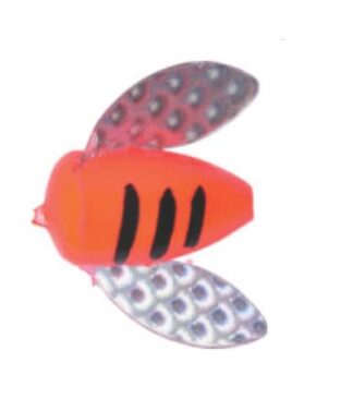 SPIN-N-GLO SZ 4 ROCKET RED TIGER STRIPE MYLAR 3PK