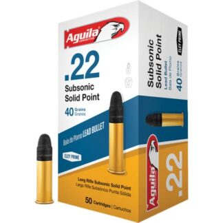 AGUILA 22LR SUBSONIC 40gr SOLID POINT 1025fps 50pk