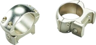 WEAVER GRAND SLAM 1in MED TOP MOUNT STEEL RINGS - SILVER