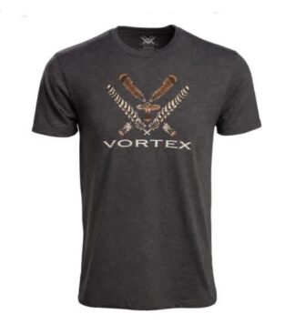 VORTEX XL CHARCOAL HEATHER TURKEY CORE LOGO T-SHIRT