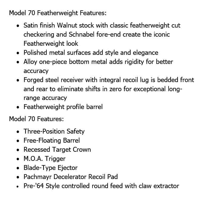 WINCHESTER M70 7mm-08 REM FEATHERWEIGHT 22in 5rnd - Image 5