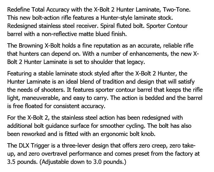 BROWNING X-BOLT 30-06 SPRG HUNTER TWO-TONE 22in 4rnd - Image 6