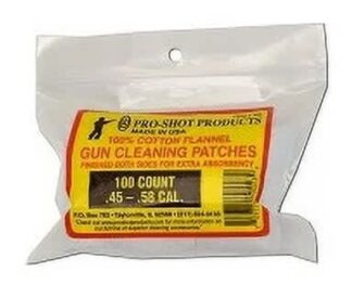 PRO-SHOT 45-58 cal CLEANING PATCHES 100pk