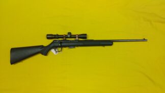 SAVAGE 93F 22WMR SATIN BLUED SYNTHETIC 21in 5rnd W/ 3-9X30MM BUSHNELL