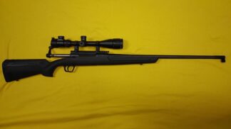 SAVAGE AXIS 30-06 LEFT HAND W/ 4-16x44A0EYS SCOPE AND MUZZLEBRAKE 22in 4rnd