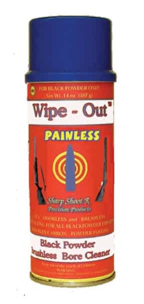 WIPEOUT PAINLESS AEROSOL BLACK POWDER BORE CLEANER 14oz